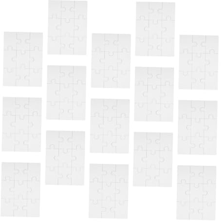 Milisten Leeres Selbstgemacht Puzzle Aus Papier Für Kinder 15 Blatt 13x9cm Sichere Malvorlagen Zum Ausmalen Und Basteln Kreative Hand Augen Koordination Und Feinmotorikförderung