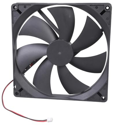 Elnwnnkc 12 V 6 W Router Lüfter, PC Box, leise Leistung, 180 x 180 x 25 mm, Schrank Lüfter, 18 cm Schutznetz, Ersatz Computer Lüfter