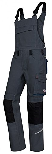 BP 1804-720-56-46l Latzhose, Stretch-Hosenträger mit Clipbefestigungen, 305,00 g/m² Verstärkte Baumwolle, anthrazit, 46l