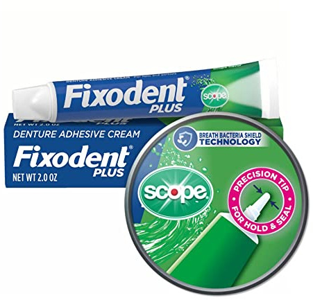 Fixodent Plus Scope Precision Hold & Seal Adhesive Cream, 2 oz (Packaging May Vary)