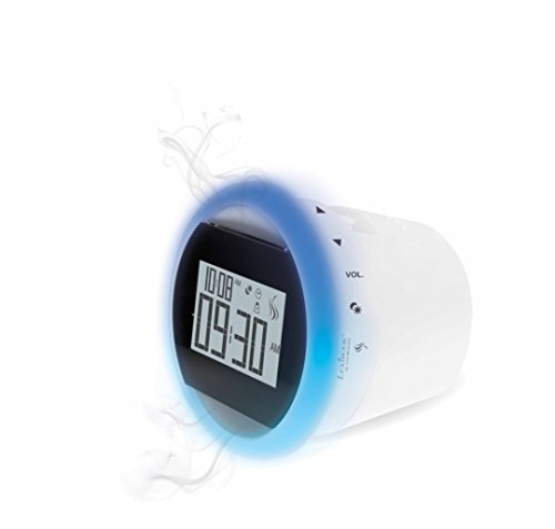Lexibook-Cs100 Radio Despertador Olfativo, Color Blanco, 12x11x12 cm (CS100)