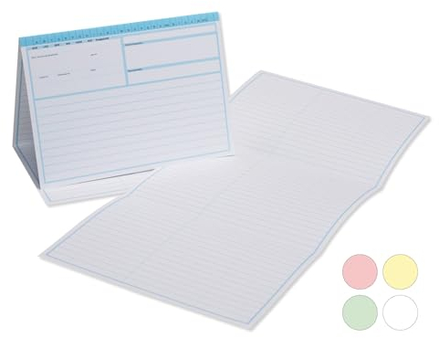 Meyer-Wagenfeld | Karteitaschen für Arzt, Praxis, Krankenhaus | 100 Stück | DIN A5 | Farbe: Blau | 190g/m² Karton