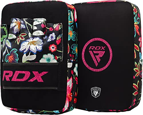 RDX Paos Schlagpolster für Damen, MMA Karate, Kampfsport, Taekwondo, Boxen, Muay Thai, Pao, Kampfsport, Training, Fingerlose Handschuhe für Damen, Kickboxen, Fokus