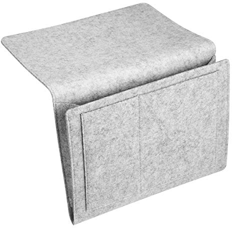 OUNONA 1stücke Filz Bett Organizer Aufbewahrungstasche Für Bettseite Und Hochbett Praktischer Hängeorganizer Für Magazine Fernbedienungen Snacks Und Handy Leicht Und Platzsparend
