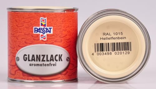 Meffert AG Passat Lack 250ml versch. RAL matt glänzend Holzfarbe Metallschutz Grundierung, Farbton:Hell elfenbein glänzend RAL 1015