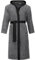 Ladeheid Herren Frottee Bademantel aus 100% Baumwolle LA40-190 (Dunkelgrau-12/Schwarz-30, XL)