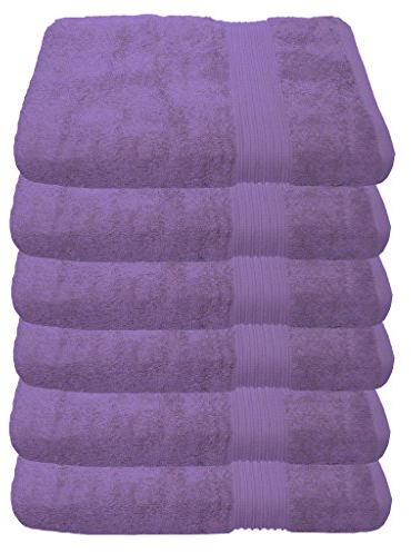 Julie Julsen 6er Pack Handtuch 23 Farben erhältlich weich und saugstark 500gsm Öko Tex 50 x 100 cm Lavendel