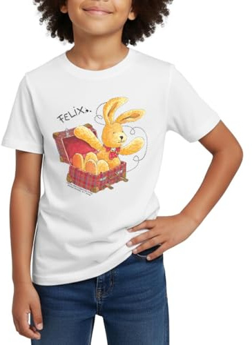 Felix der Hase im Reiskoffer Kinder T-Shirt