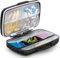 Fullicon Tablettenbox mit 8 Fächern, Vitamin Supplement Box, Pillendose für Medikamente, Tabletten Organizer, Schwarze Tabletten Box für Nahrungsergänzungsmittel