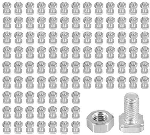 Tbkoly 50 Packs Greenhouse Nuts and Bolts Square Head Bolts Nuts Greenhouse Repair Kit Parts Replacement Garden Supplies