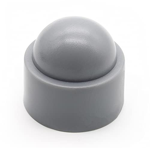 Enkotrade Lot de 4 capuchons de protection hexagonaux gris pour M10, largeur de clé 17, pour vis et écrous