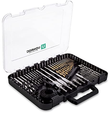 VONROC Coffret de 100 pièces avec embouts, mèches, forets, de scie-cloches et plus d'accessoires
