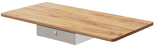 FEZIBO Stabiles Tablett 120x60 cm mit 1 Vliesschublade – Rechteckiges DIY-Brett für Höhenverstellbaren Schreibtisch Elektrisch