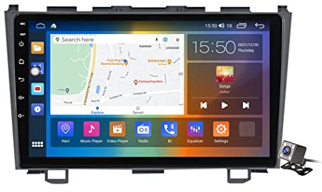 Android 11 Radio de Coche para Honda CRV CR-V 3 RE 2006-2012 9 Pulgadas Pantalla Táctil Autoradio con Mirrorlink Carplay Android Auto Apoyo Mandos Volante Radio FM Am RDS,M200s