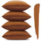 Sungeek 4er Set Samt Kissenbezüge 45x45 cm, Dekorativ Zierkissenbezüge Weich Kissenbezug Dekokissen Sofakissen Couchkissen Deko Bezug Kissenhülle für Sofa Schlafzimmer Wohnzimmer (Orange)