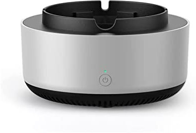WENNEWU Air Purifier Ashtray, 2 in 1 Air Purifier Ashtray for Negative Ion Air Purification, Multifunctional Portable Smokeless Ashtray, Air Freshener for Home and Car,Grey