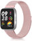 Vancle Correa para Xiaomi Redmi Watch 3 Active para Mujer Hombre, Correas de Metal, Pulseras de Repuesto Ajustable de Acero Inoxidable con Imán para Redmi Watch 3 Active, Rosa