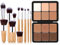 Contouring Palette, MKNZOME 12 Farben Concealer Palette mit Make Up Pinselsets Color Corrector Concealer Makeup Palette Schminke Geschenk für Frauen und Mädchen