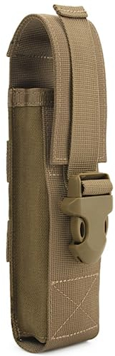 ACEXIER Jagd Taktische Taschenlampe Tasche Holster Tactical Molle 1000D Cordura Nylon Taschenlampe Tasche Stabhalter (Tan)