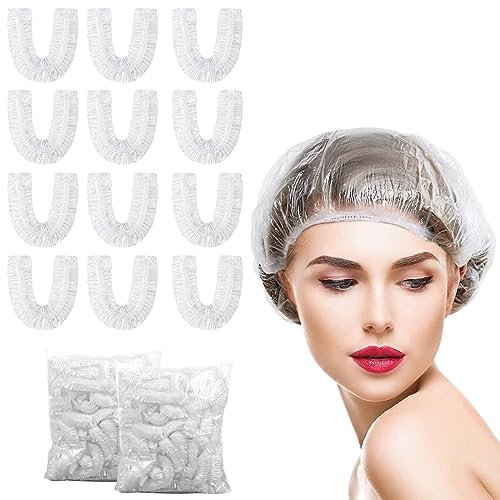 150 Pezzi Cuffie Doccia Cuffie Doccia Monouso Cuffie Capelli Cuffie Cuffie Trasparenti Per Doccia Dell'hotel,Casa,Spa,Coperchi Ciotola in Plastica,Coperchi in Plastica Morbida Ciotole, Copri Alimenti