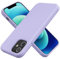 TAXXOE Silicone Case Compatible with iPhone 12 Case/12 pro case Soft Ultra Slim Protective Shockproof Liquid Silicone Phone Case,Anti-Scratch Microfiber Lining, 6.1 Lilac