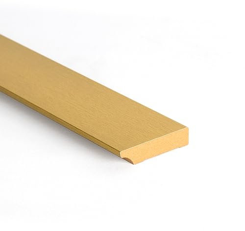 Bildershop-24 Fußleiste/Sockelleiste für Wandpaneele Dekowa in Gold 230 x 8 x 1,8 cm