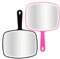 DVHOK Lot de 2 Miroir à Main, avec Poignée et Trou de Suspension, Miroir de Coiffure de Salon, Noir et Rose 26.4 x 18.8 cm