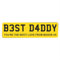 Custom License Plate Plaque - Personalised Number Plate in Wood or Acrylic - Ideal for Kids' Cars, Lorry Drivers, New Car, Just Passed (Plain Yellow Design, Acrylic Medium 25cm)
