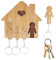 TQEBWUS Crochet à clés en bois pour couple, support mural décoratif en bois pour clés de famille, crochets pour clés d'entrée, porte-clés mural, crochets de rangement pour clés