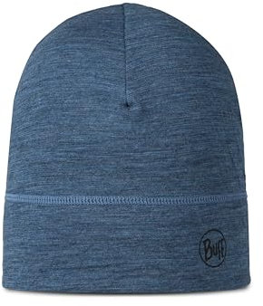 BUFF®| Mütze Merino Lightweight Männlich Weiblich Erwachsene Multifunktionaler Schal aus 100% Merinowolle, Wandern, Outdoor, Nachhaltig, Leicht, Schlanke Passform, Einheitsgröße, Bleu Fonce