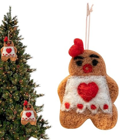 Felt Christmas decorations, felt ornaments for the Christmas tree, small felt tree decorations for Christmas, collectable figures, decorative Christmas tree pendants for indoor use