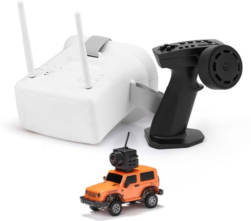 GOUX Mini RC Crawler 1/64 Scale 2.4g 4wd Full Scale RC Electric Mini Crawler Buggy Model with Camera (RTR FPV Goggle Version)