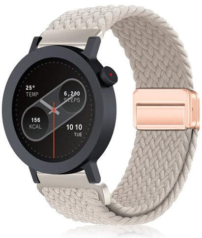 PaceBid Nylon Armband für CMF by Nothing Watch Pro 2, 22mm Damen Herren Geflochtenes Magnetisch Ersatzarmband, Elastisches Stoff Sport Ersatzarmband für CMF by Nothing Watch Pro 2 - Sternenlichtfarbe