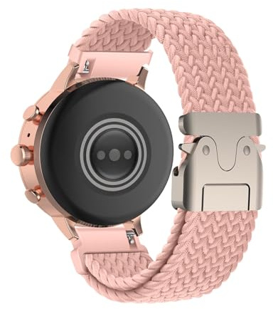 Nylon Armband für Fossil GEN 6 42mm/Gen 5E 42mm Armband, Nylon Geflochten Fallschirmschnalle Elastisch Dehnbarer Ersatz Sport Armband Kompatibel mit Fossil GEN 6 42mm/Gen 5E 42mm (21)