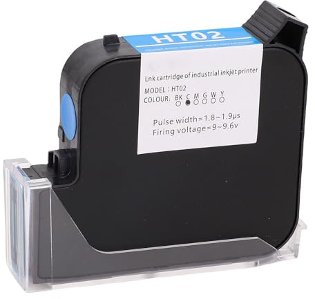 Asixxsix Blue Inkjet -Druckerpatrone, 42ml Handheld Tintenstrahldrucker -Patrone -Austausch für SC12 SC12T CP12 CP12W SC12KJ, Schnelltrocknenkassette für 25,4 Mm Handheld Inkjet -Drucker