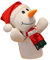 Warmhm 1 Stück Süßer Cartoon Schneemann Handpuppe für Eltern Interaktion Puppen für Kreative Aktivitäten und Kommunikation Weihnachts Themen
