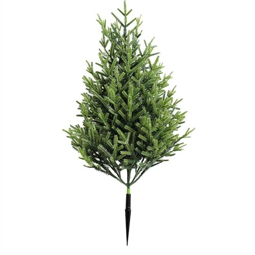 Alberi di cedro artificiale con picchetto, 50 cm, resistenti ai raggi UV, arbusti di pino artificiale, piante di cipresso finte, per esterni, interni, portico, giardino