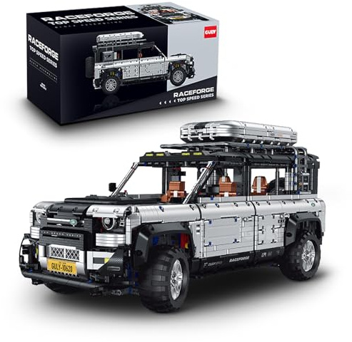 FigureArt Technik Offroad Auto Bausatz, GULY 10620, 4817 Teile 1:8 mit Motoren und LED Groß Ferngesteuert Auto Klemmbausteine (Originalverpackung) (Statische Version)