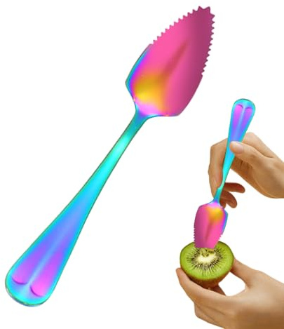Grapefruit Spoons with Serrated Edge - Serrated Utensil for Digging | Stainless Steel Dining Spoons - for Eating Scooping Salad Breakfast Digging Kitchen