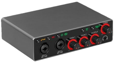 Msioytog USB Musikschnittstellen für, Computer, Plug and Play, USB Aufnahme, Soundkarte, Metall, Studioqualität, Plug and Play