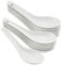 COM-FOUR® 12x cuillères à soupe asiatiques - cuillères à riz en porcelaine blanche - cuillères de service pour bols de riz, ramen, apéritifs, desserts - cuillères à dim sum (12 pièces - blanc)
