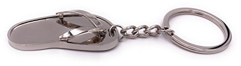 H-Customs Flip-Flop Sandale Silber Schlüsselanhänger Anhänger