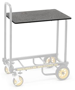 Rock N Roller R2SSH Short Shelf für R2 Rollwagen (schnell montierbares Brett, Teppichüberzug, robustes Werkstatt Zubehör), Schwarz