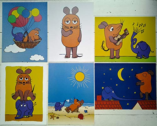 Poster+ Die Sendung mit der Maus: Kleinformat Set - 6 Verschiedene Kleinformat