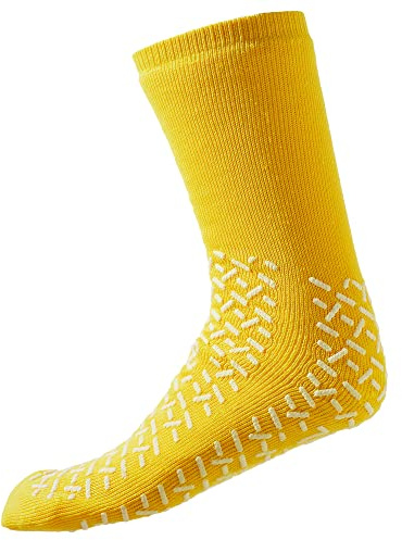 PrimeMed XXXL Slip Stopping Terrycloth Socks (Double Tread) (Extra Wide Bariatric) (Yellow) (3 Pairs)