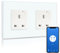 BSEED Smart Socket, WiFi Outlet Socket Work with Alexa and Google Home, Smart Life App Remote Control, Smart Timer Wall Sockets, No Hub Required, 2.4Ghz Only,13A,2 Gang White