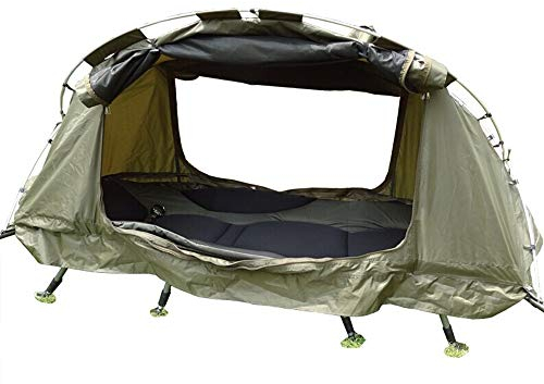Zelt 4 Saison Abgeschliffen Tent Double-Layer-Anti-Sturm Camping-Zelt Cot Outdoor Angeln Bett for 1 Person Eisangeln Reise-Camping Camping Zelt (Farbe : Grün, Größe : 208X85X30CM)