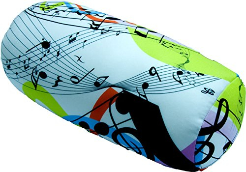 COVERBAGBCN - Rundes Relax Anti-Stress-Kissen | Entlastung für die Halswirbelsäule | Füllung mit kleinen Komfortperlen | Lycra-Stoff, weich im Griff | Maschinenwaschbar | 35x15 cm (Pentagramm)