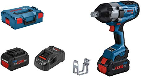 Bosch Professional BITURBO GDS 18V-1050 H - Atornillador de impacto a batería (18V, 1050 Nm, tornillos hasta M24, 2 baterías 8.0 Ah ProCORE, en L-BOXX)