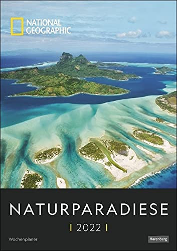 Naturparadiese - Kalender 2022 - Harenberg-Verlag - Wochenkalender mit wundervollen Landschaften und Platz zum Eintragen - 25 cm x 35,5 cm